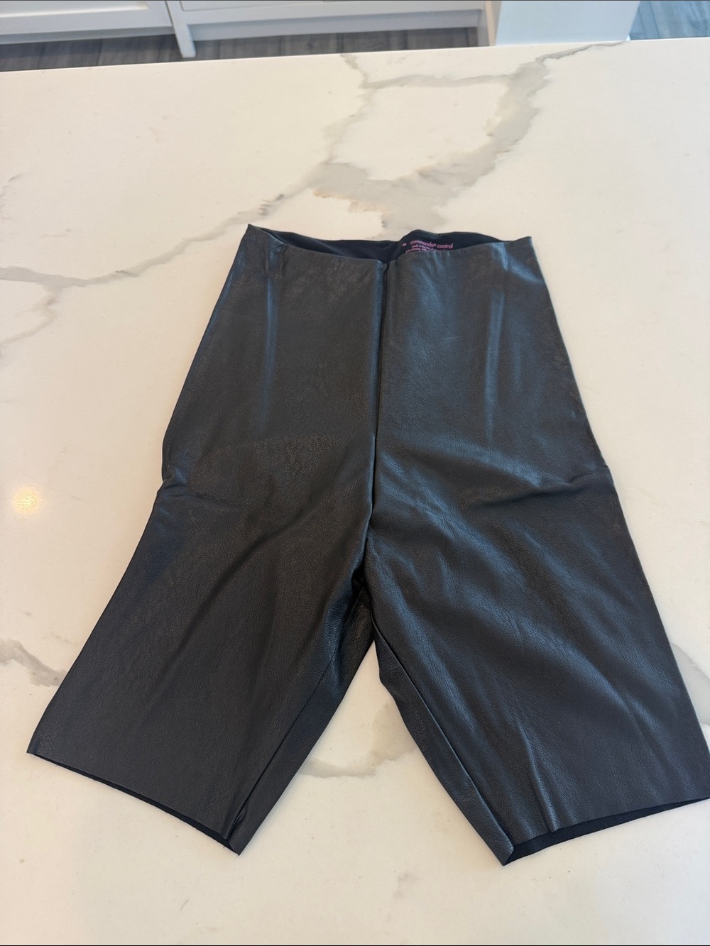 Commando High-Waist Black Faux Leather Women’s Shorts